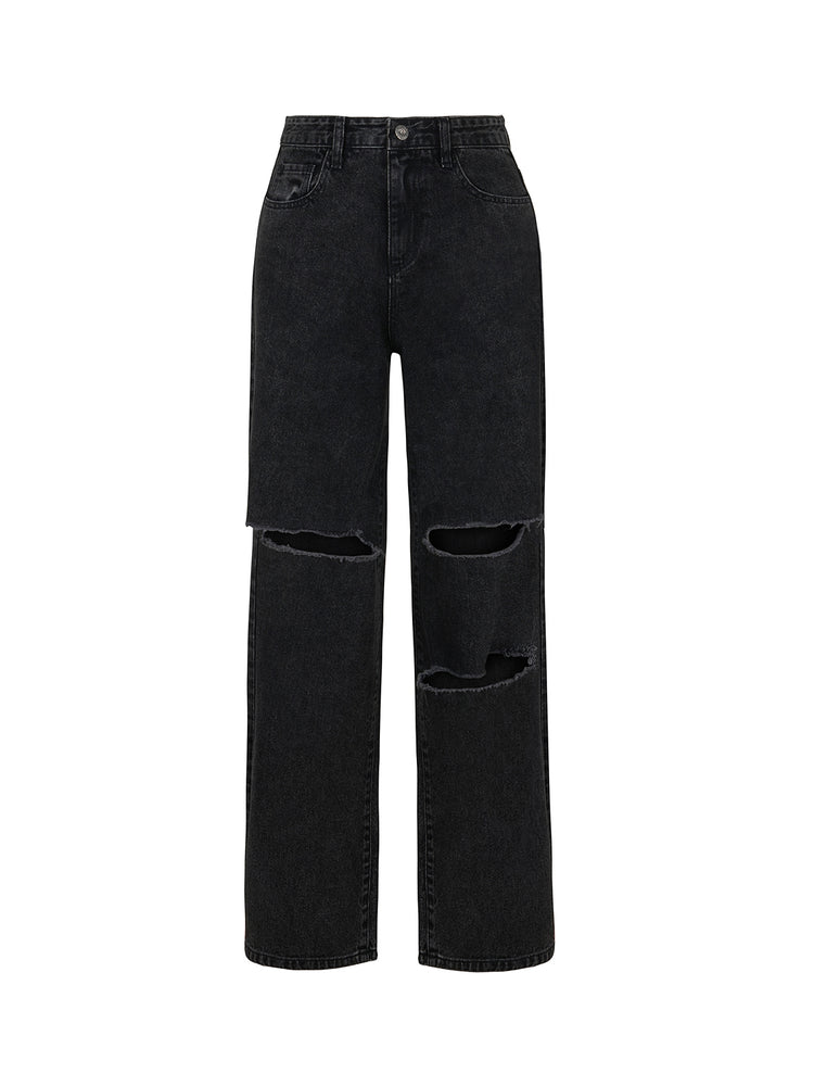High Waisted Ripped Jeans