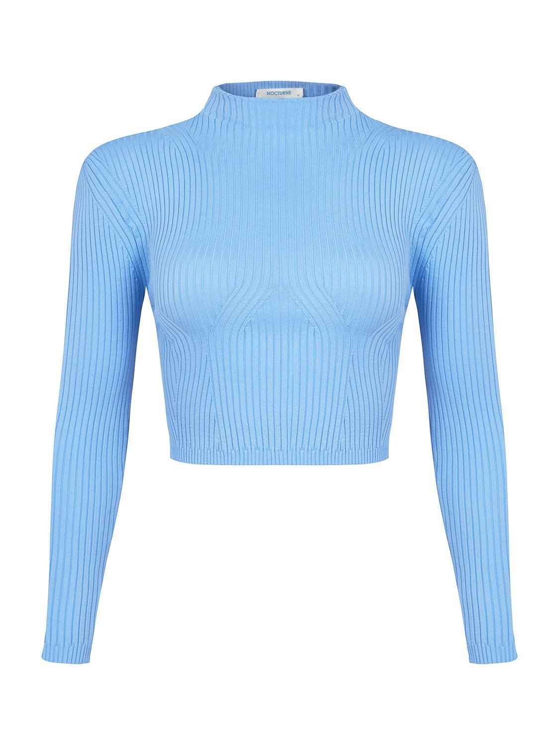 Shoulder Pad Knit Crop Top