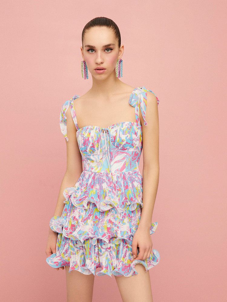 Print Tiered Dress