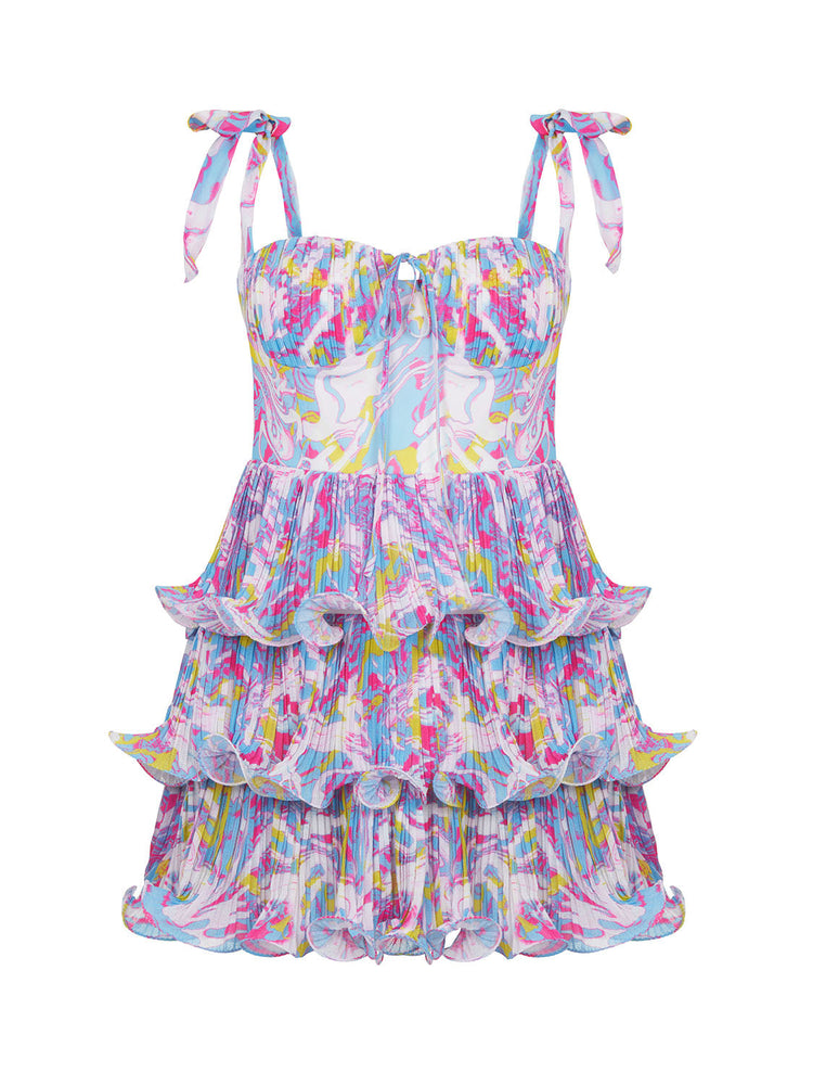 Print Tiered Dress