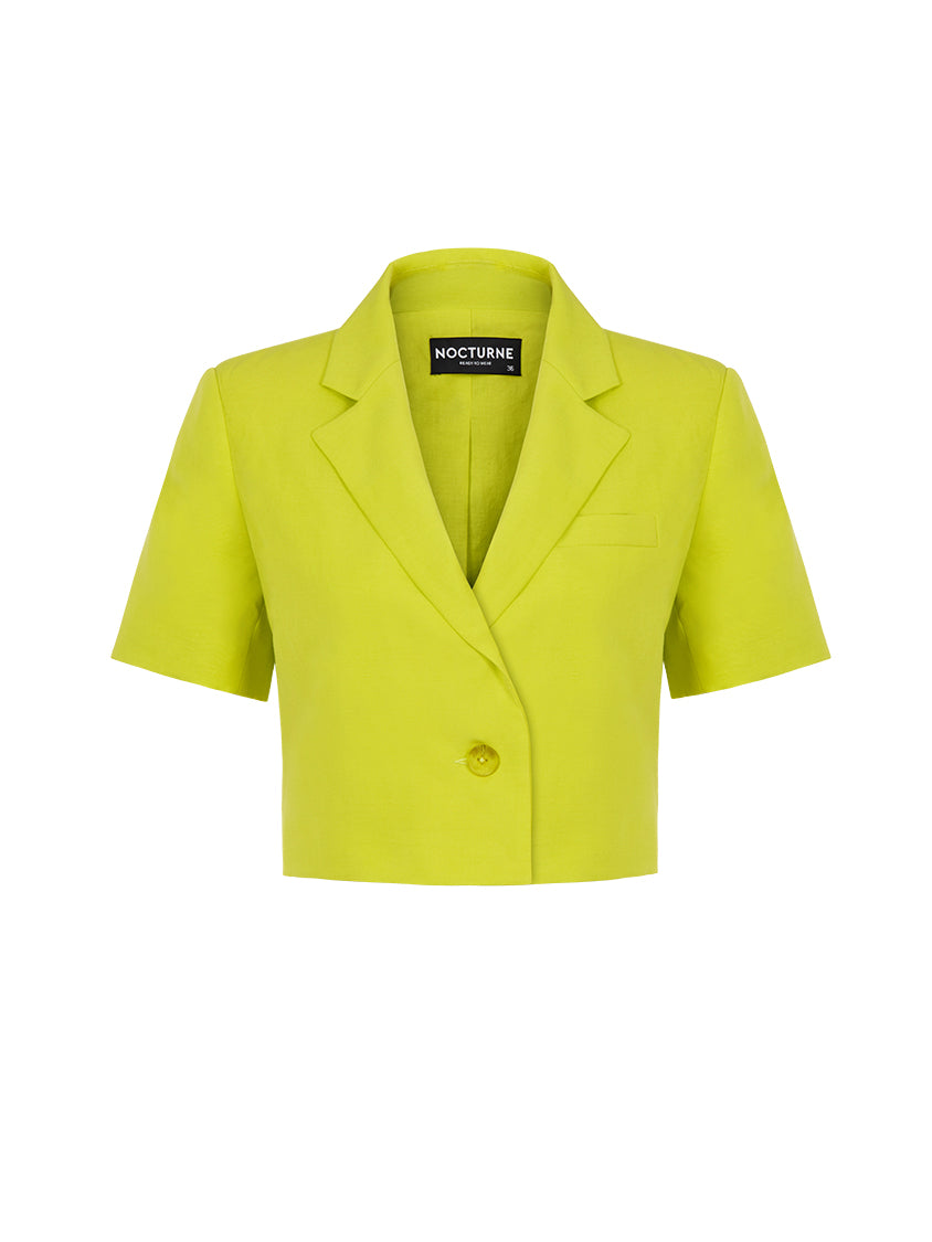 Short Sleeve Cropped Jacket