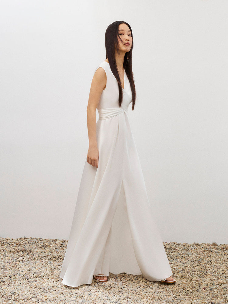 Shoulder Pad Maxi Dress