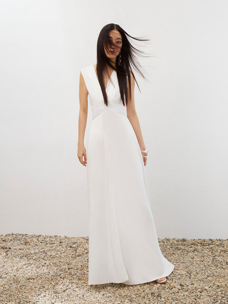 Shoulder Pad Maxi Dress