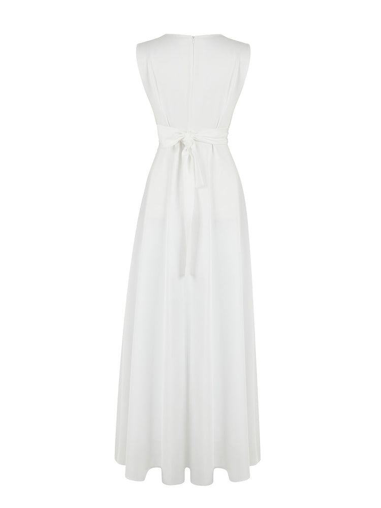 Shoulder Pad Maxi Dress
