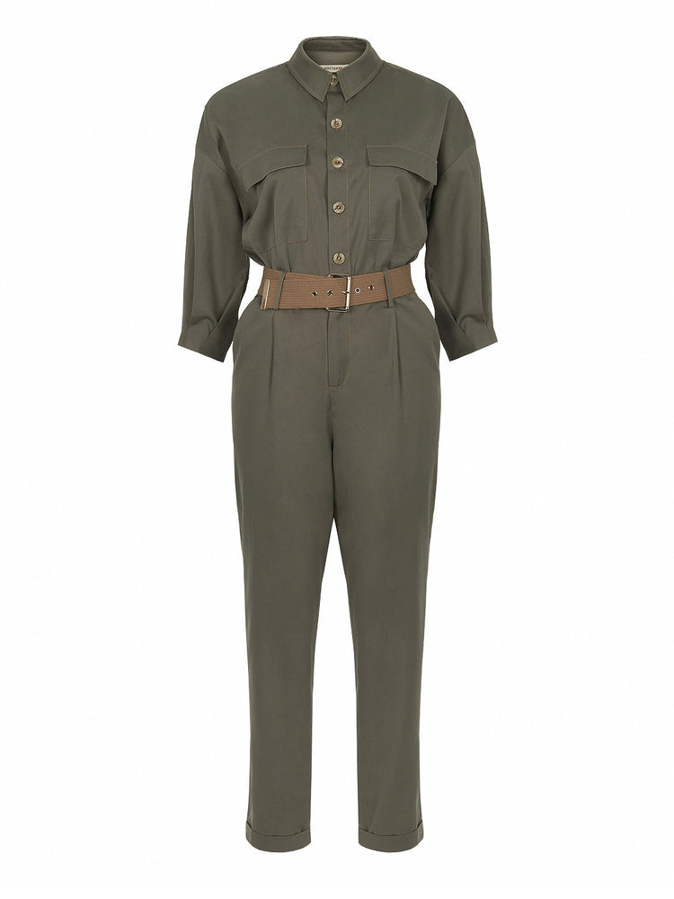 Lapel Collar Jumpsuit