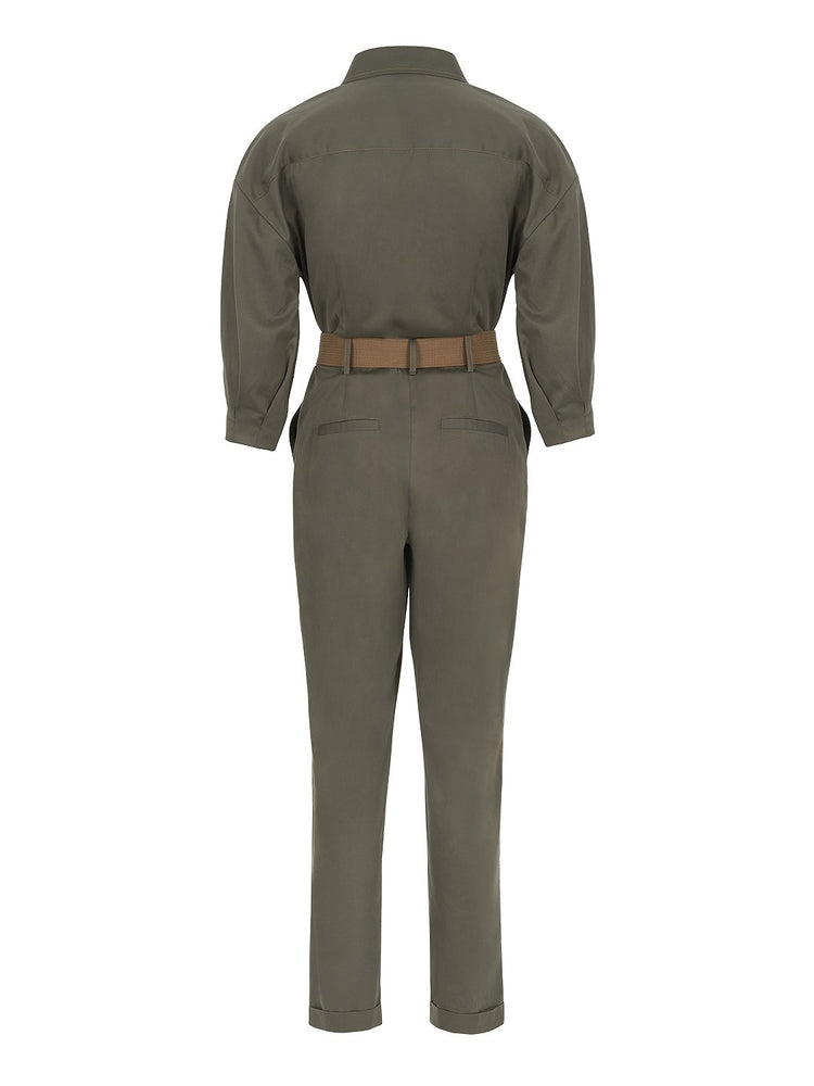 Lapel Collar Jumpsuit