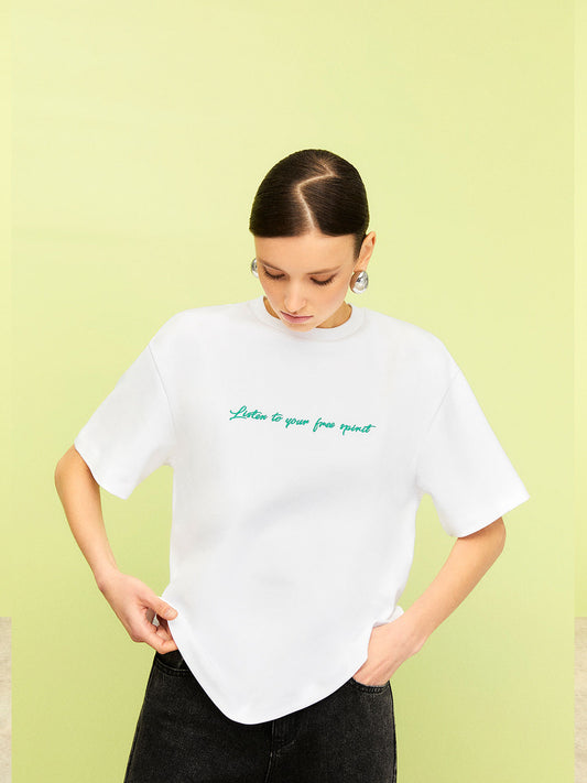 Embroidered Oversized T-Shirt